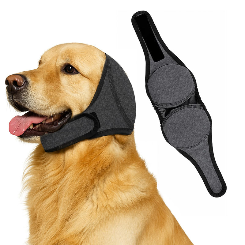 Dog Ear Protectors, Adjustable Noise Protection for Small Medium Large Dogs Puppies Cats, Waterproof Dog Ear Muffs for Thunder, Fireworks, Vet Visits, Grooming, Bathing, Swimming (S) S