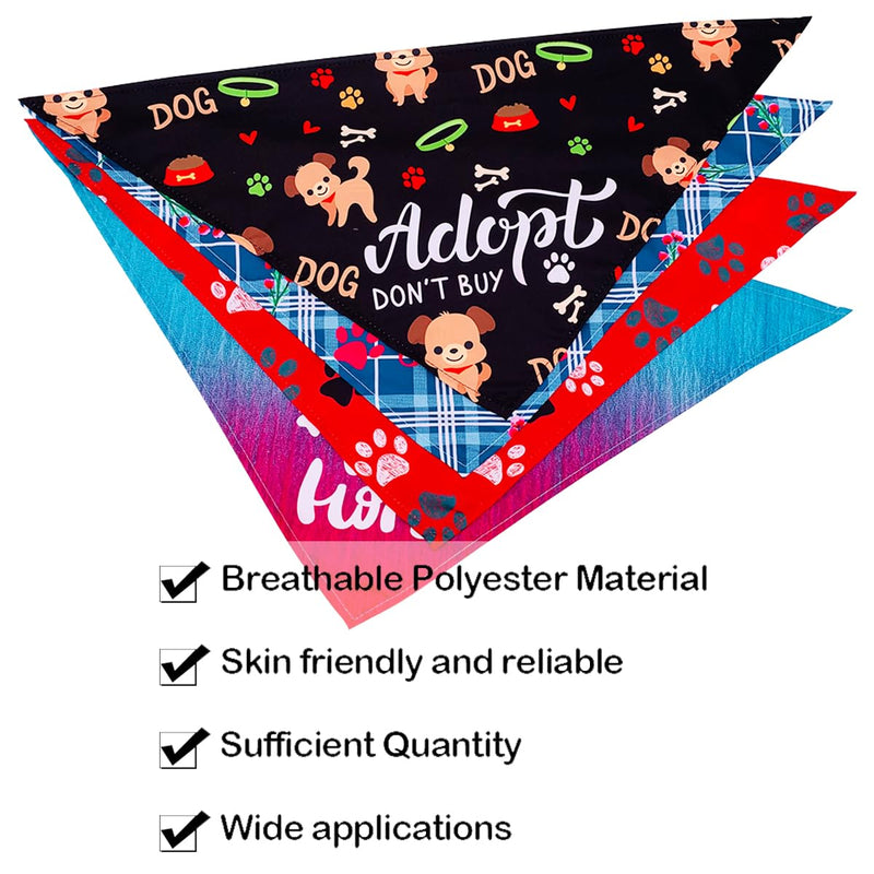 30Pcs/Pack Adopt Me Dog Bandanas Bulk Stitching Hemming Selvedge Sewing Scarves with Paw Print for Large Extra Large XL XXL Foster Animals to Look for Homes or Adoption Large/Extral Large