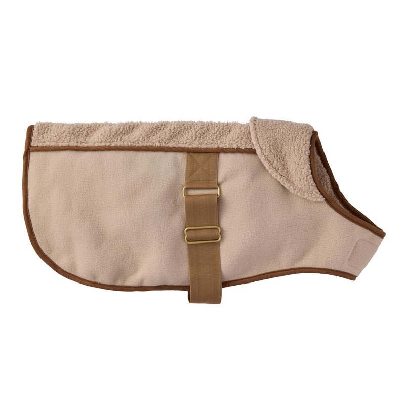 Aspen - The Cozy Sherpa Vegan Shearling Pet Jacket Sweater for Small, Medium and Large Dogs, Camel, X-Large (55-80 lbs) X-Large (55-80 lbs) - PawsPlanet Australia