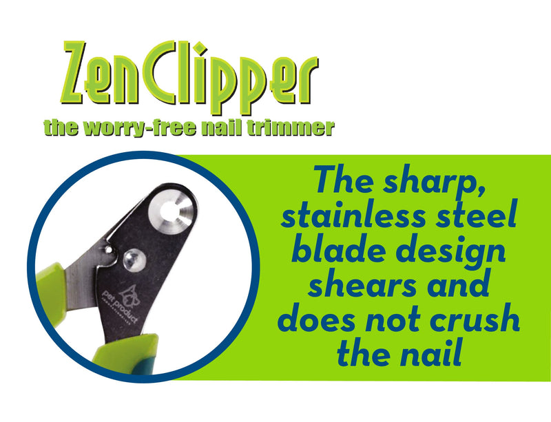 Zen Clipper Pet Nail Clipper for Cats – Cat Nail Trimmer for Safer Pet Grooming Care - Clean, Quiet, and Easy-to-Use Stainless Steel Claw Trimmer - (2.5mm Hole) Small - 2.5mm hole - PawsPlanet Australia