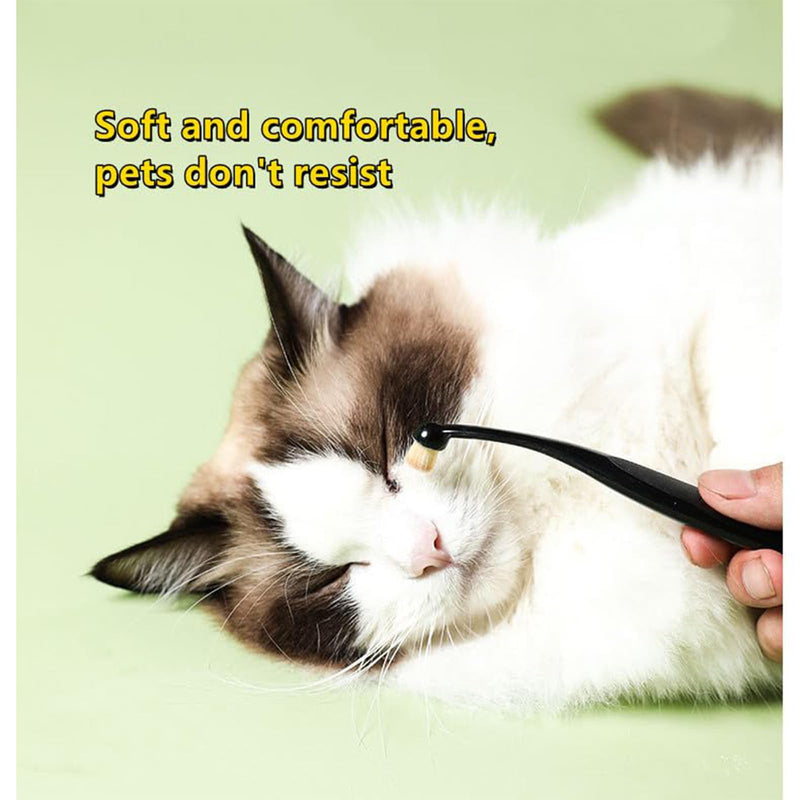 Pro Powder Applicator Brush for Dogs And Cats, 4 Pcs Tear Stain Remover Brush, Washable Superfine Fiber Long Tapered Bristles for Safely Apply Tear Stain Powder