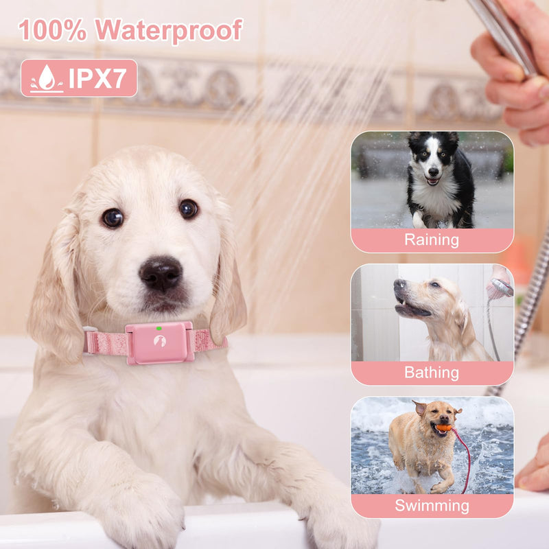 Dog Shock Collar with Remote Control 1800 FT, Adjustable Pink Electric Collar Rechargeable for 5–15lbs Small Dogs Puppy or 20-120 Pound Medium Large Dog, Safety Vibration Trainer 1 Pack - PawsPlanet Australia