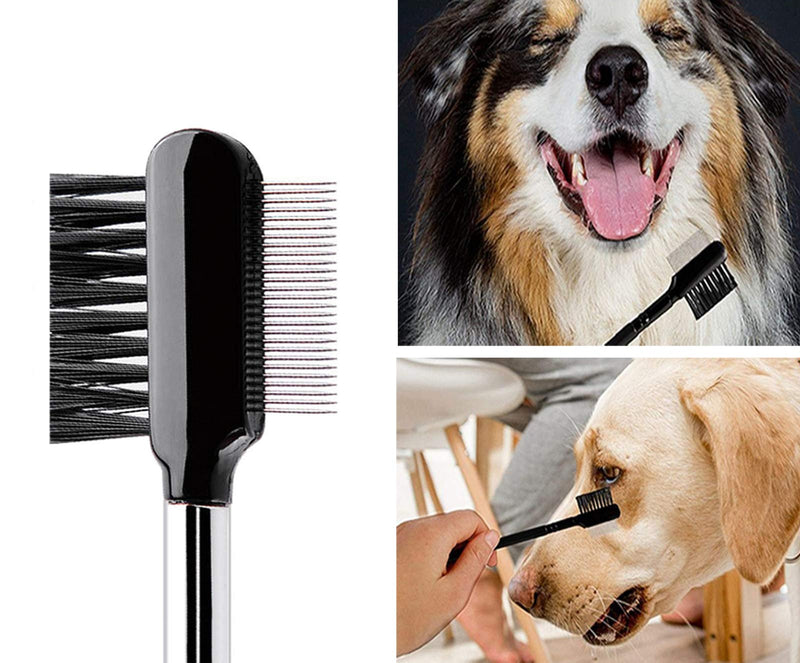 Tear Stain Remover Combs,4 pcs 2 In 1 Double-Side Pet Grooming Comb for Removing Tear Marks,Crust and Mucus from your Small Pet Dogs and Cats - PawsPlanet Australia
