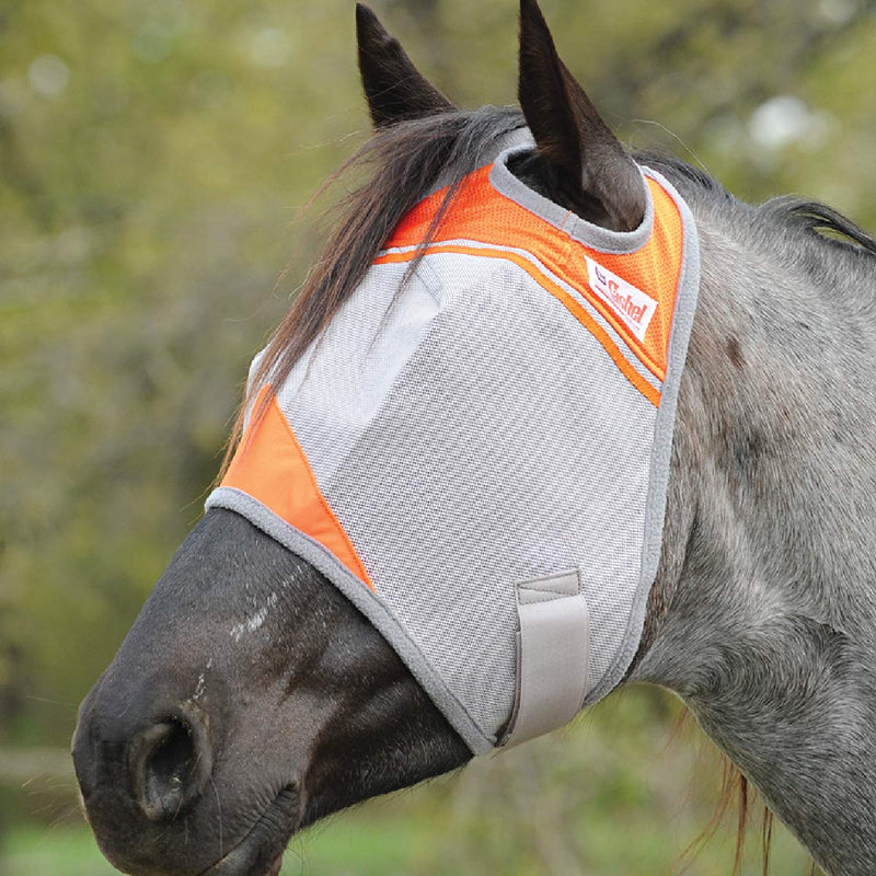 Cashel Crusader Fly Mask, Standard (Orange, Warmblood)