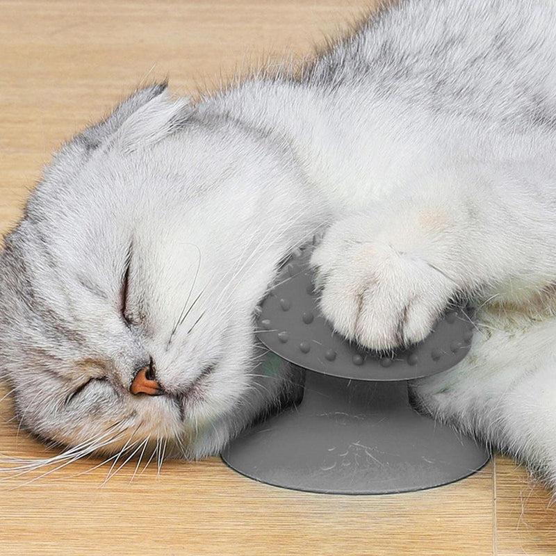 Grey Cat Corner Scratcher | Cat Corner Self Groomer - Remove Loose Fur, Removable Design for Cleaning, Cat Massage Combs for Short Long Fur Cats Grooming,Kitten Puppy Massager Brushes - PawsPlanet Australia
