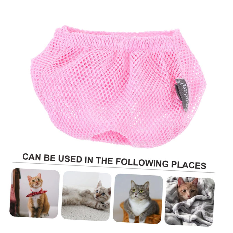 HOMSFOU Breathable Polyester Cat Muzzle, Adjustable Muzzle for Cats and Kittens, User-Friendly and Washable for Vet Visits and Grooming