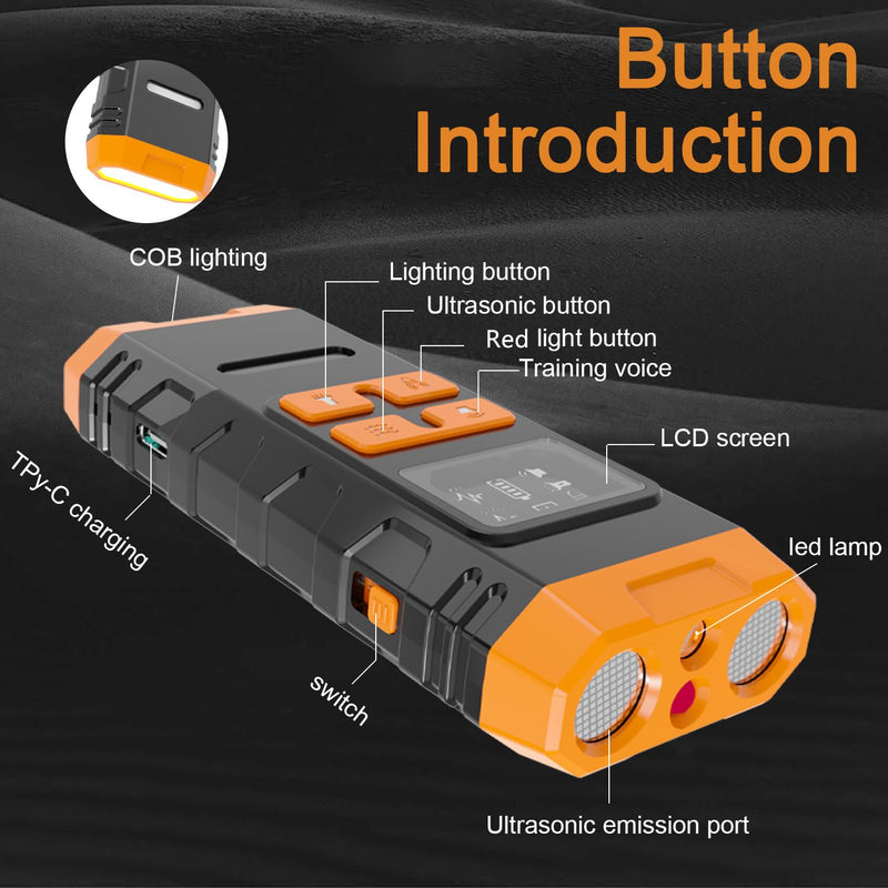 Anti Dog Bark Deterrent Devices : Portable Barking Training Devices Silencer for Dog Indoor Outdoor 50ft Long Range Rechargeable Long Battery Life Orange&Black L - PawsPlanet Australia