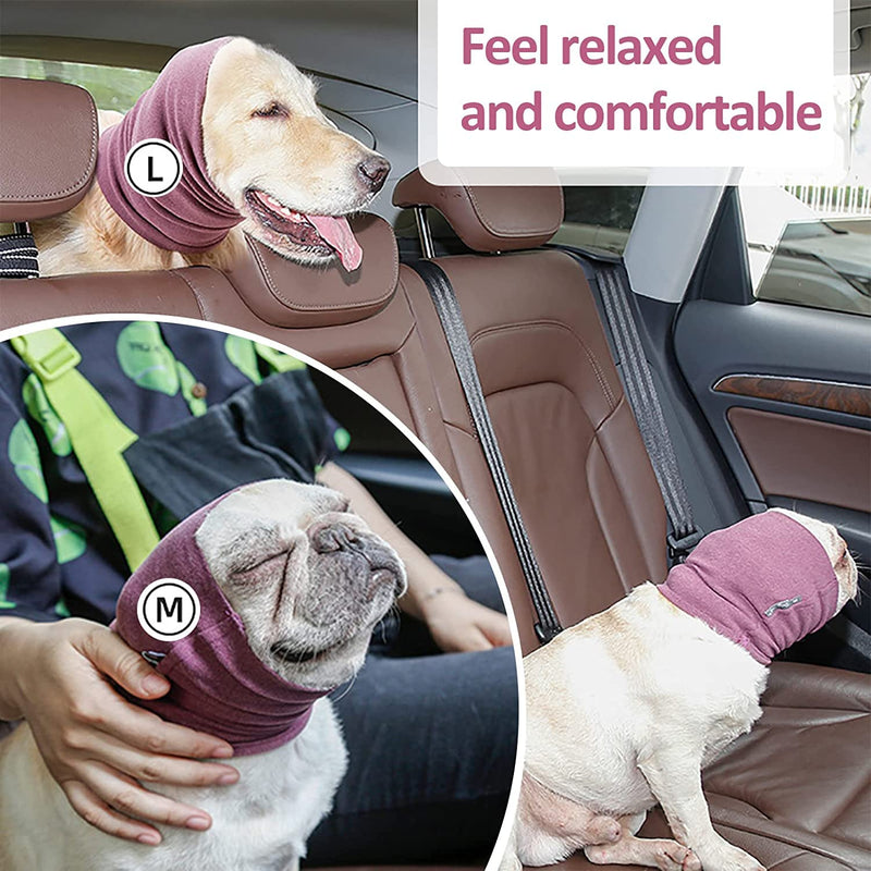 Dog Ears Cover for Bathing Drying and Grooming, Pet Hood for Anxiety Relief and Calming, Dog Ear Protector, Snood and Head Wear (Large Size)