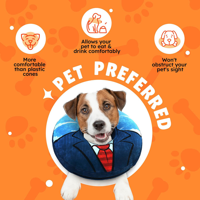 XL Large Dog Donut Collar - Inflatable Dog Cone Alternative for After Surgery Recovery. Donut Dog Cones for Large Dogs. Inflatable Dog Collars for After Surgery Donut Cone for Dogs XL Soft Cone XL(Neck 18"-25") - PawsPlanet Australia