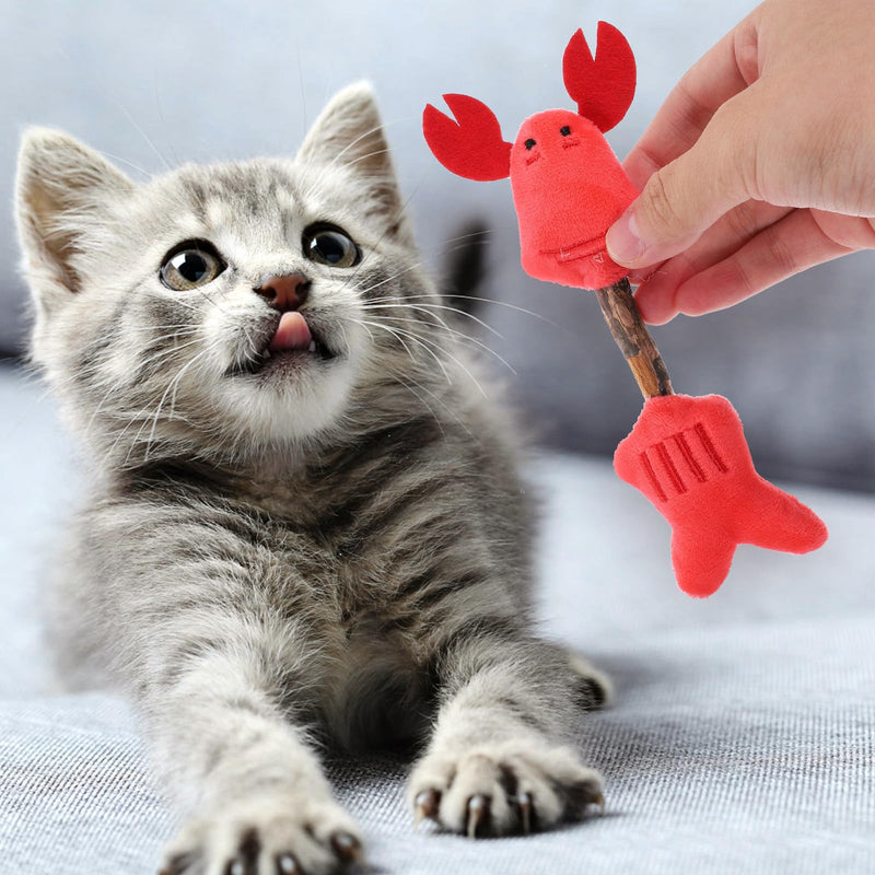 Alipis Kitten Toy Plush with Silver Vines Chew Toy for Cats for Self-Entertainment, Exercise and Dental Cleaning