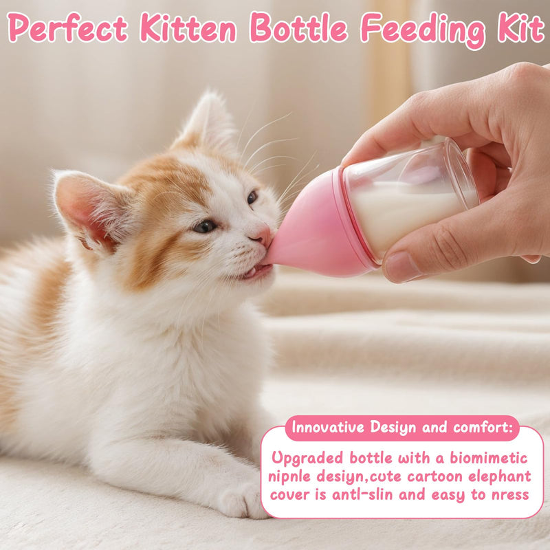 Pet Feeder Bottle Kitten Bottles for Nursing Silicone Kitten Bottle Feedings Kit Anti-Choking Puppy Bottles Reusable Puppy Feeding for Newborn Kittens Puppies Small Animals - PawsPlanet Australia