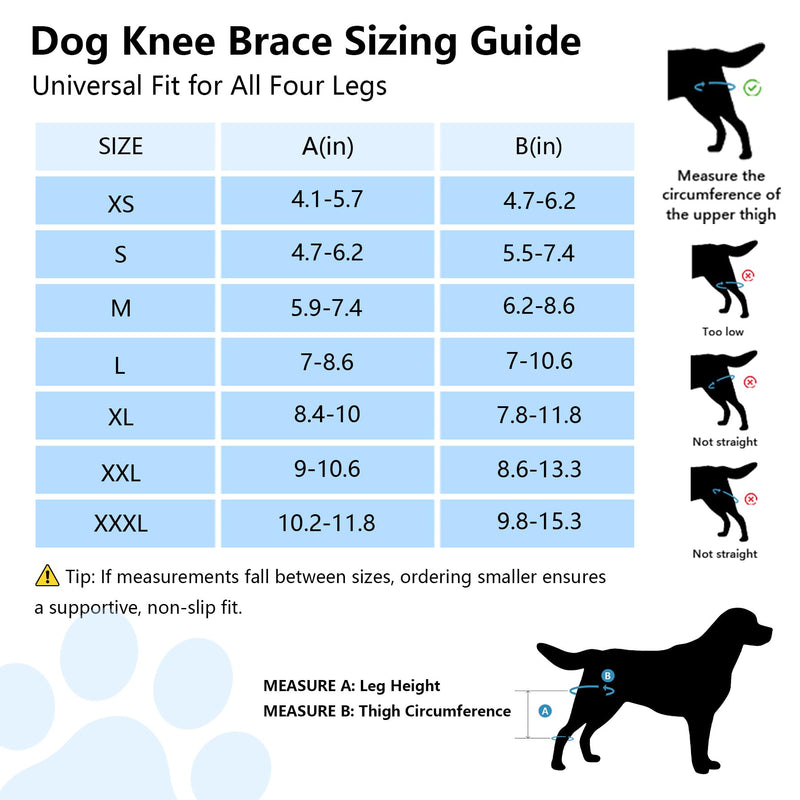 Dog Knee Brace for Torn ACL/CCL & Hind Leg Support - 14 -XL