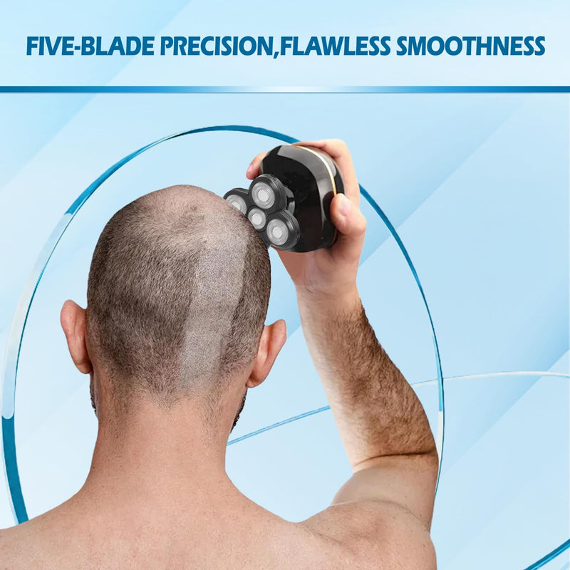 5 Pack Replacement Blades for Freebird Head Shaver | 5-Blade Electric Razor Refills for Bald Men Freedom Grooming + 1 Cleaning Brush 5 PCS - PawsPlanet Australia