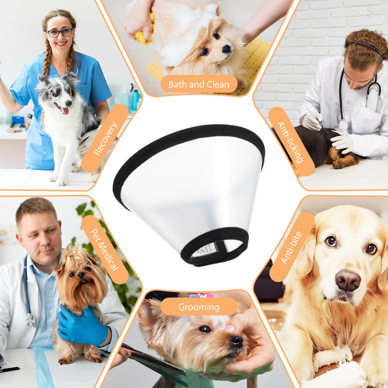 2 Pack Cat Cones After Surgery Soft Cat Recovery E Collar Cones to Stop Licking Kitten Small Pet Cone Elizabethan Collar Puppy Head Neck Cone Cono para Gatos for Cats Kitten Puppy (Size S)