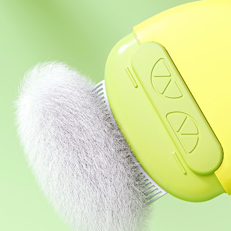 Cat Brush for Shedding – Dual-Function Cat Comb & Small Dog Brush, Furminator for Cats, Fresh Design for Grooming (Yellow) Yellow