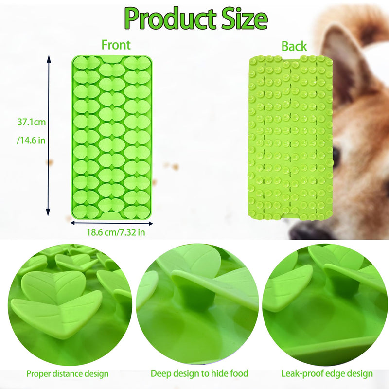 Medium Silicone Snuffle Mat for Small Medium Dogs Cats Slow Down Eating,Slow Feeder Lick Mat for Dry Wet Food for Pet Training Smell,Encourages Natural Foraging Skill,Relieving Stress (Green) Green-M (14.6x7.5in) - PawsPlanet Australia