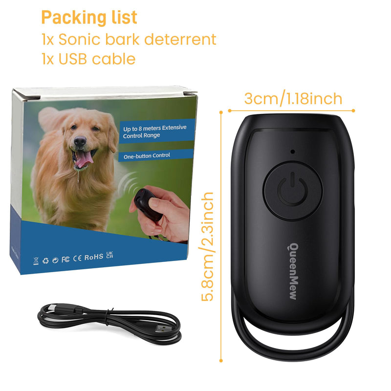 Anti Barking Device,26FT Dog Barking Control Devices,Portable Dog Barking Deterrent Devices,Handheld No Bark Dog Barking Control Device,Dog Behaviour Corrector IPX2 Waterproof Indoor & Outdoor Use Black Mint Green - PawsPlanet Australia
