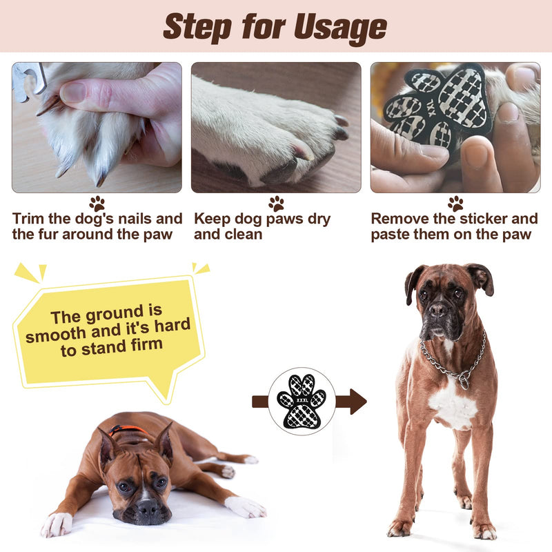 BEAUTYZOO Dog Paw Protectors Grip Pads Anti-Slip Traction for Small Medium Large Dogs on Hardwood Floors Hot pavement, Dog Grip for Senior Dogs Injury Protection and Brace for Paws 6 Sets 24 Pads, XXL XXL (L 2.7in x W 2.4in) - PawsPlanet Australia