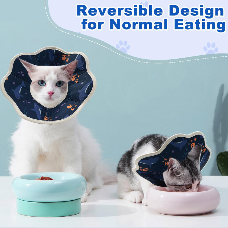 Cat Cone Collar Soft, Cat Cones to Stop Licking Wound Healing Adjustable & Waterproof, Cat Recovery Collar Lightweight Comfortable, Elizabethan Collar for Cats Puppies (Medium) - PawsPlanet Australia