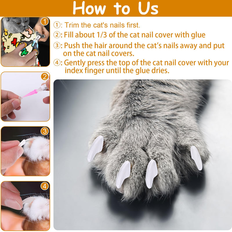 BABORUI Cat Grooming Wrap for Cutting Nails - Self-Adhesive Cat Swaddle Wrap with Nail Clipper Nail Cover, Anti-Scratch Cat Burrito Wrap for Nail Trimming, Cat Grooming Supplies - PawsPlanet Australia