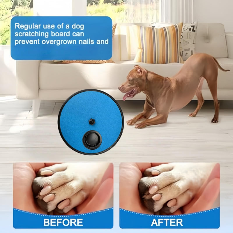 Blue Dog Nail File Scratch Board,3-in-1 Rotatable Pet Scratch Pad for Indoor Dogs,Dog Nail File & Scratch Board for Nails,Interactive Slow Feeder & Grooming To/y for Small Medium Large Dogs 2 - PawsPlanet Australia