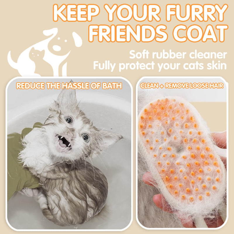 4 in 1 Cat Steam Brush for Shedding, Rechargeable Steam Cat Brush With Rotating Handle, for Massaging and Cleaning Shedding Pet Hair, for Cats Dogs (White) White - PawsPlanet Australia