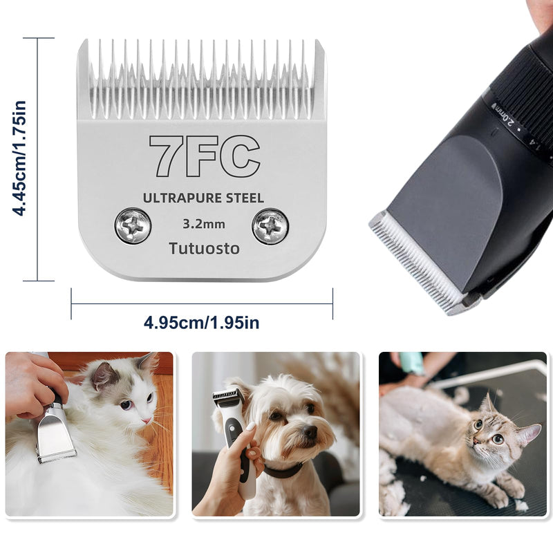 7FC Clipper Blades Pet Grooming Clipper Replacement Blades Detachable Blade Compatible with andis/wahl/Oster Dog Clippers, 3 Pack - PawsPlanet Australia