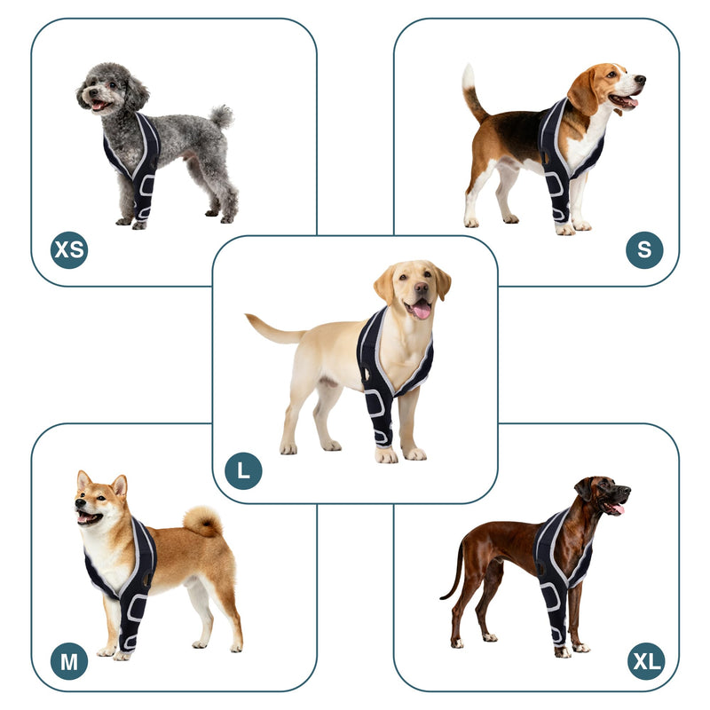 Dog Knee Brace for Torn ACL Hind Leg, Adjustable Four-Legged Universal Dog Knee Brace for Arthritis, Patellar Luxation, Hip Dysplasia, Relieve Joint Pain and Ligament Damage,XS XS