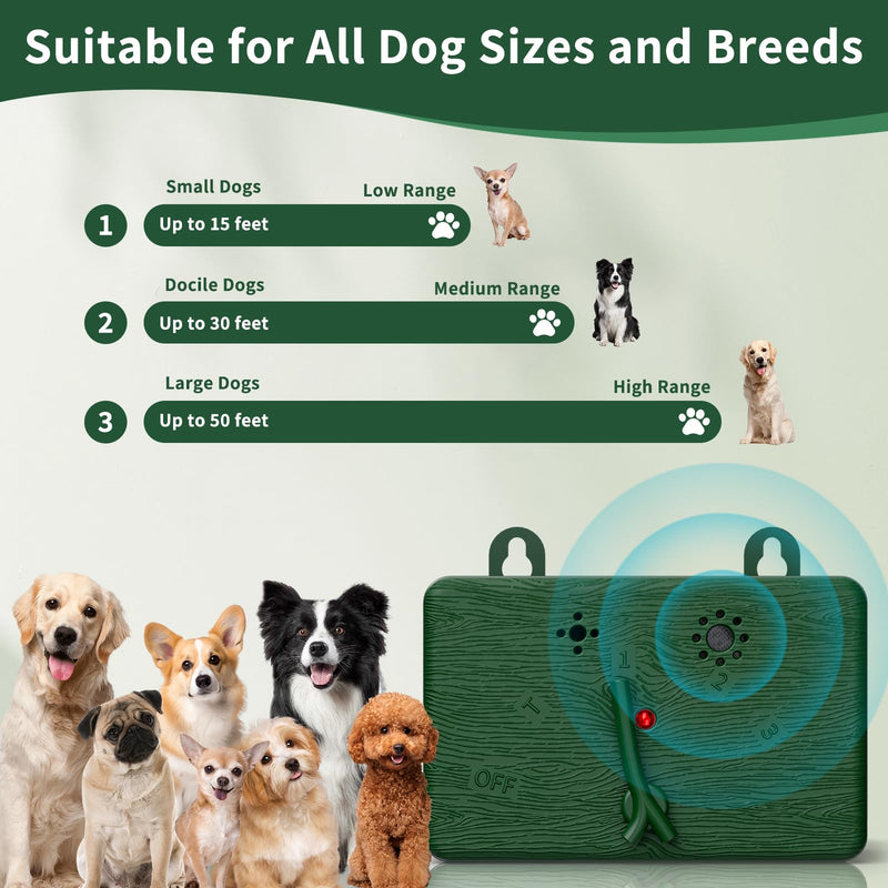 Anti Barking Devices for Dogs, 50FT Ultrasonic Dog Bark Control Devices with 4 Modes, Ultrasonic Dog Deterrent Bark Box Sonic Dog Barking Deterrent Devices for Indoor/Outdoor Dog Use - PawsPlanet Australia