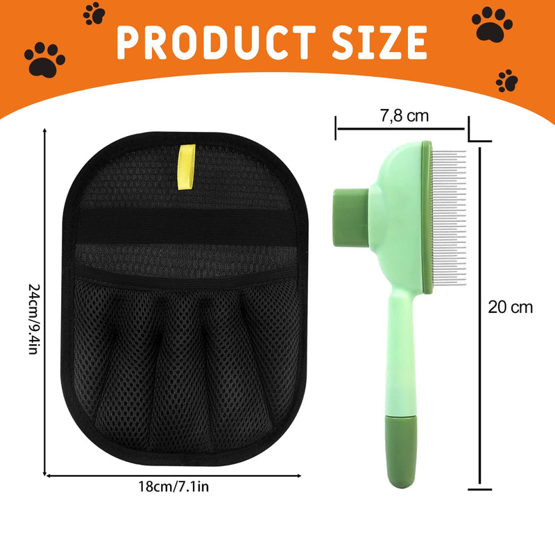 2-in-1 Flea Comb & Electrostatic Glove Set for Cats & Dogs | Removes Fleas, Tangles, Loose Hair & Dander | Bonus Pet Hair Remover for Furniture, Carpet & Bedding - PawsPlanet Australia