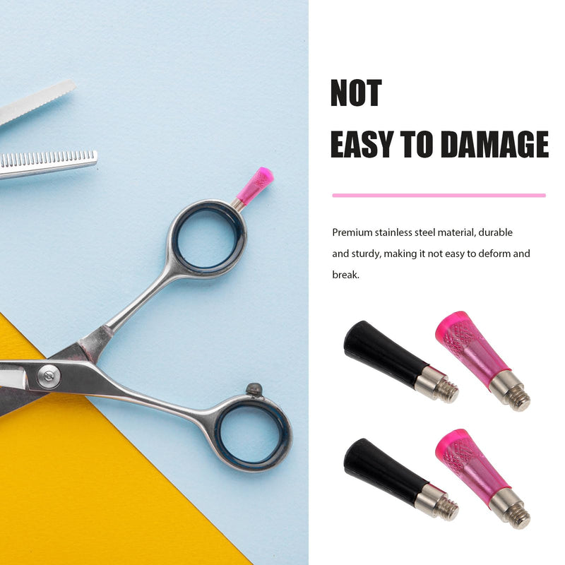 Mipcase Hair Clippers Tail Nail Replacement Parts 4Pcs Scissors Finger Rest for Precise Pet Grooming and Hairdressing Comfort Grip 0.4X2.2CM