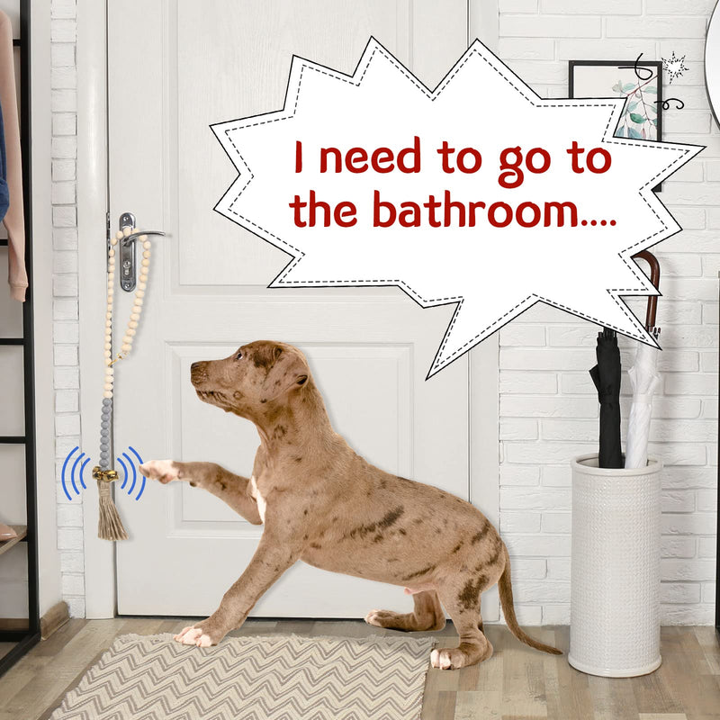 Jexine 3 Pack Dog Door Bells for Potty Training Hanging Dog Training Bells for Dogs to Ring to Go Outside Puppy Training Bells for Pet Dogs Pet Supplies Black, Gray, White - PawsPlanet Australia