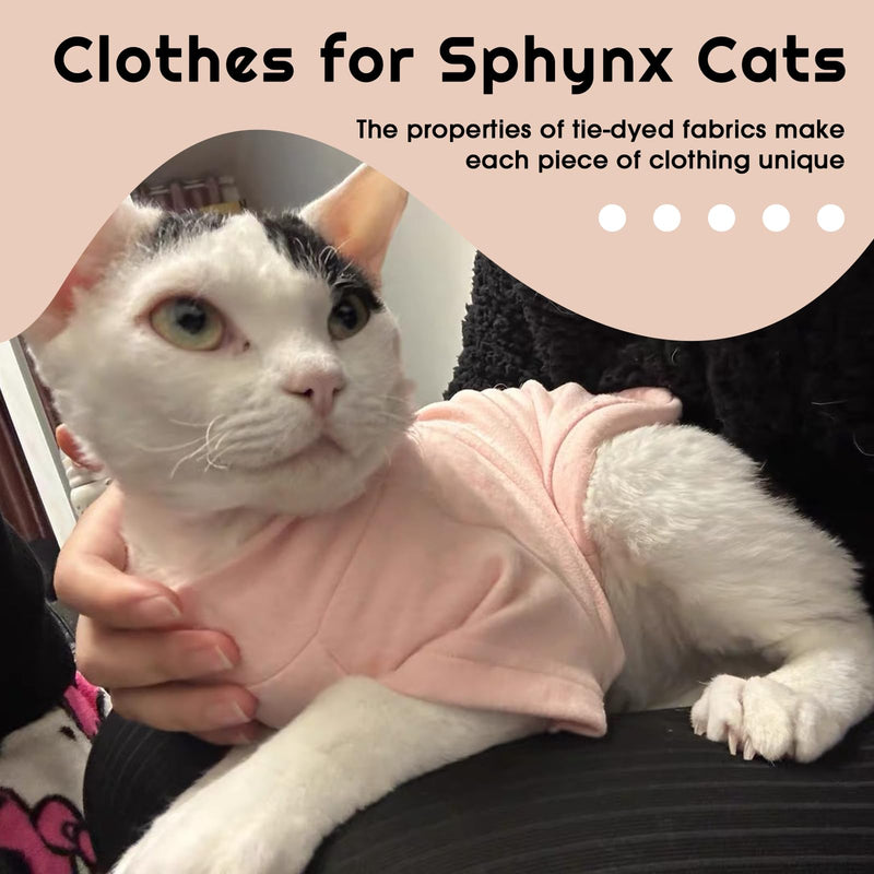 QBLEEV Sphynx Cat Clothes, Soft Stretchy Cat Sweater for Cats Only, Turtleneck Hairless Cats Pullover Shirt, Breathable Kitten Pajamas Warm Lightweight Jumpsuit for Indoor Outdoor Daily Wear & Sleep XX-Large Blush - PawsPlanet Australia