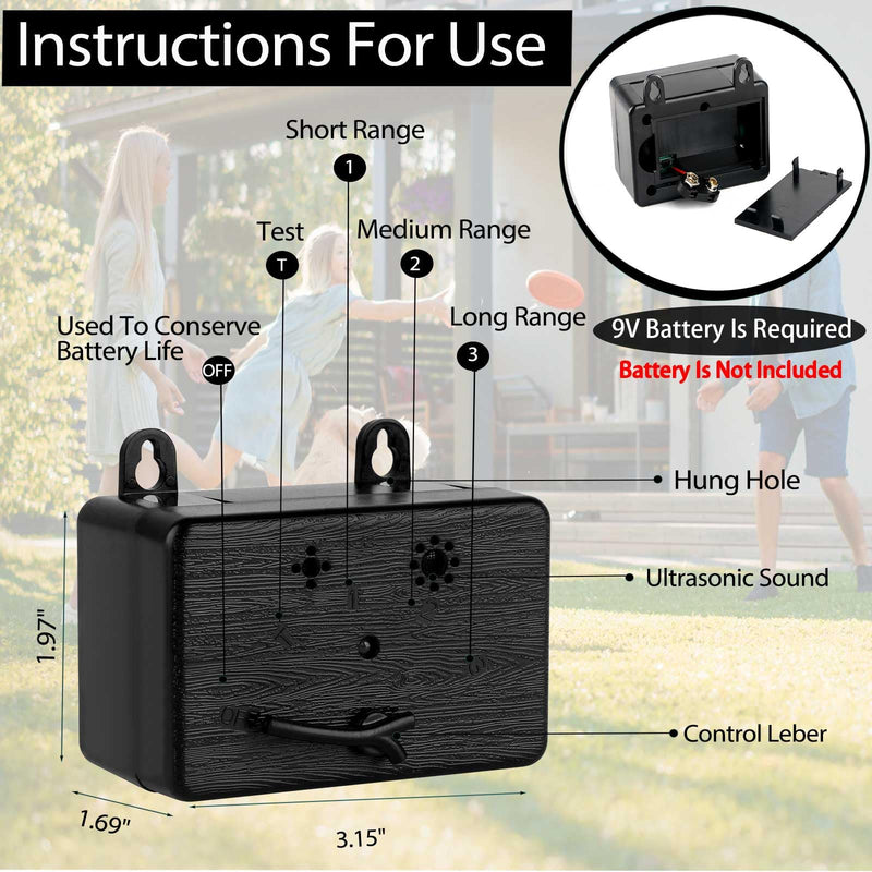 GlossyEnd Anti Barking Devices, Auto Barking Control Devices with 3 Modes, Ultrasonic Dog Barking Deterrent Devices Bark Box, Effective Stop Barking Dog Devices for Indoor & Outdoor Use