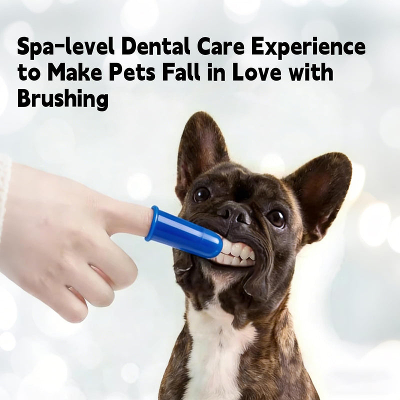 9 Pcs Pets Toothbrush Set,Tongue Brush, Silicone Puppy Tooth Brush,Triple Headed Dog Toothbrushes,Interdental Brushes,Removing Tartar and Freshening Breath, Dogs, Cats and Other Pets.