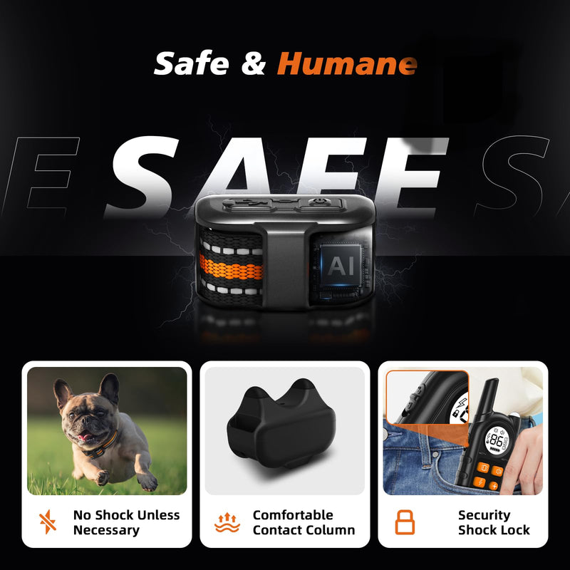 Tiniest Dog Shock Collar, Lightest Dog Training Collar with Remote for Small Dogs 5-15lbs & Medium Large Dogs/Puppies, Waterproof, Rechargeable, 1300ft Range (Orange&Ultra Tiny) Orange Ultra Tiny - PawsPlanet Australia
