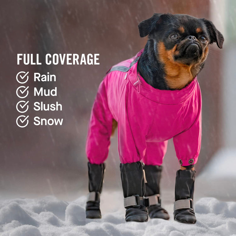 Canada Pooch Dog Winter Boots - Paw Protection, Anti-Slip Dog Shoes with Reflective Strap, Easy On for Small Medium Large Dog Booties - Black, Size 2 - PawsPlanet Australia