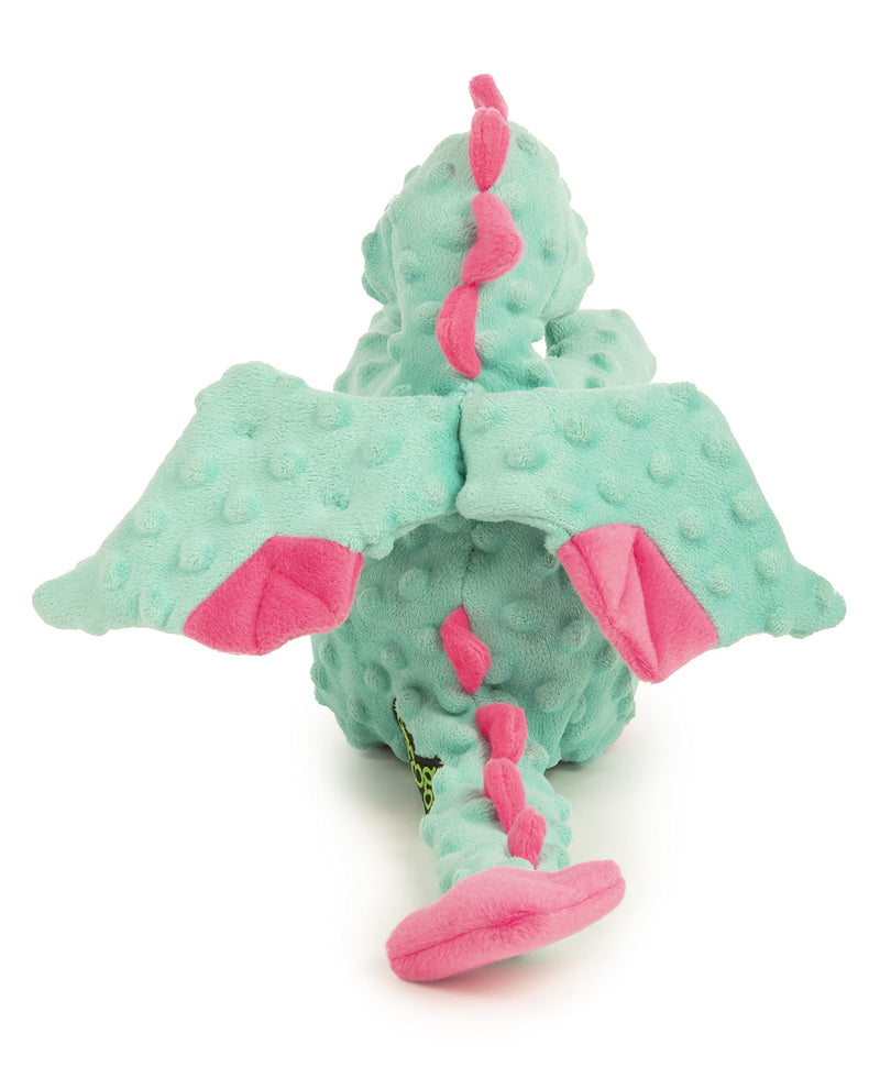 goDog Dragons with Chew Guard Technology Durable Plush Squeaker Dog Toy, Large, Seafoam, Plush Dog Toy Bubble Plush Dragon - Seafoam - PawsPlanet Australia