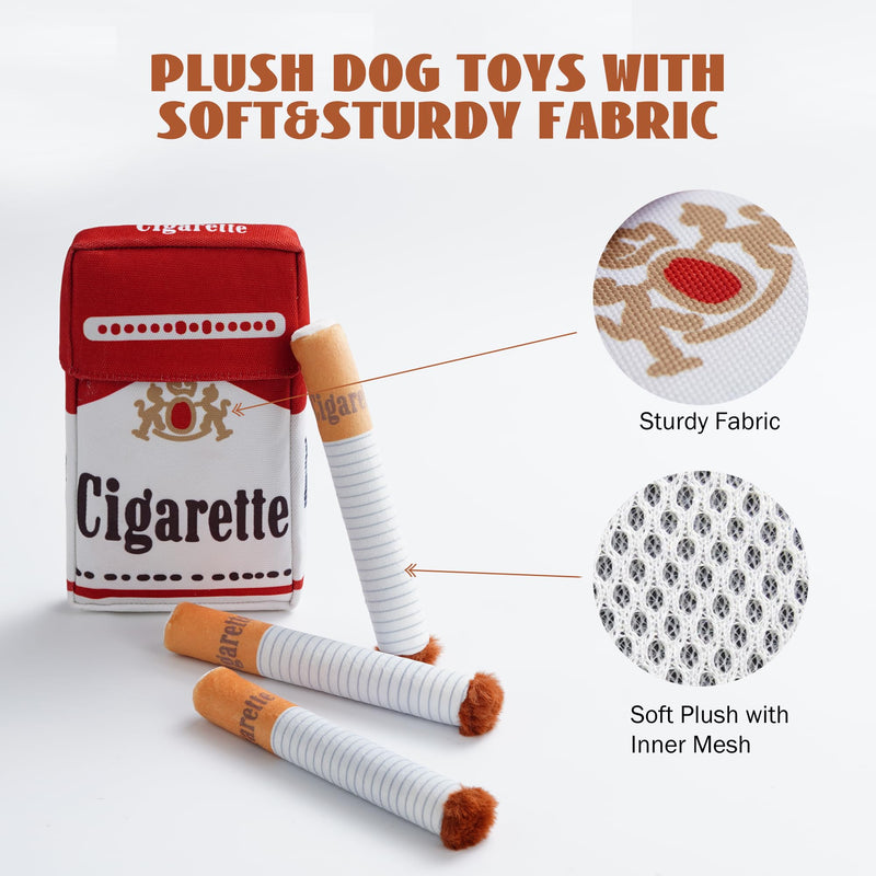 Nocciola Funny Squeaky Dog Toys, Interactive Entertainment Plush Stuffed Pet Chew Supplies for Small Medium Breed, Outdoor Boredom Mental Stimulation Dog Accessories Boy, 3 Packs - PawsPlanet Australia