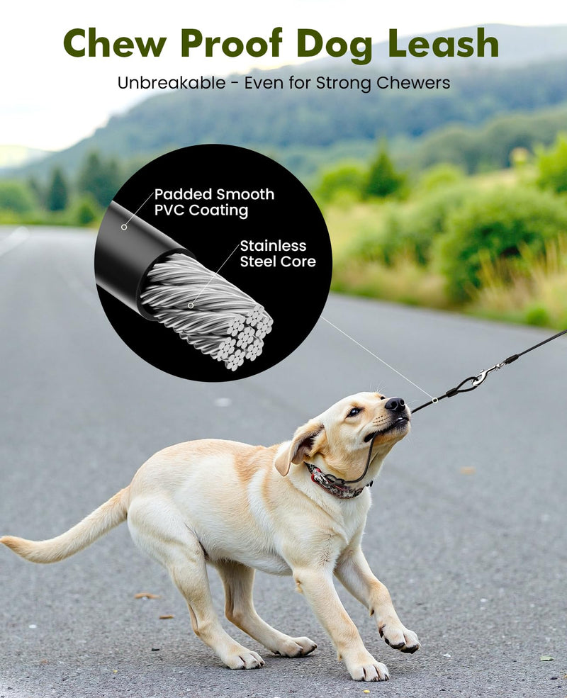 Pecute16ft Retractable Dog Leash with Chew Proof Extender 18'', Lightweight Dog Retractable Leash with Poop Bag Holder, Anti-Slip Grip, Leashes for Puppy and Medium Dogs 11lbs-66lbs (Green) Green 16ft| up to 66 lbs| chew proof extender - PawsPlanet Australia