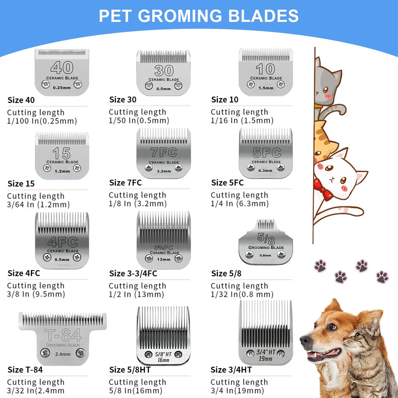 3/4" HT（63980） Blade Dog Grooming Clipper Replacement Blades Compatible with Andis Dog Clippers,Detachable Stainless Steel Blade,Size-3/4 HT, Cut Length 3/4-Inch 3/4-HT - PawsPlanet Australia