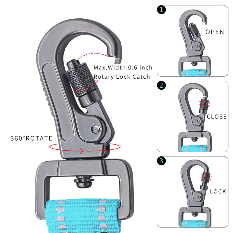 12 Inch Training Dog Short Leash with Padded Handle for Large Dogs, Dog Lead with Locking Carabiner Clip, Strong Training Leash (Blue, 12 Inch) 12 InchFT Blue - PawsPlanet Australia