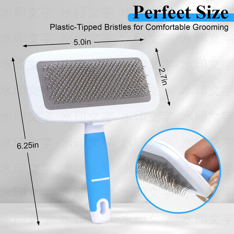 French Bulldog Brush,Skin Friendly Effectively Tackle Shedding,Essential French Bulldog Accessory for Your Pets,Blue - PawsPlanet Australia