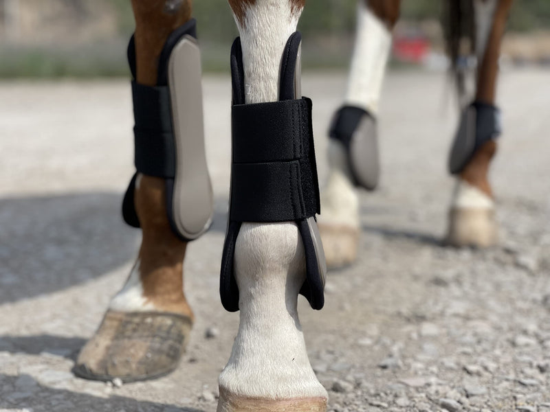 Ride Now Horse Tendon Boots Open Front/Fetlock Boot for Horse Set of 4 Cob Mocca