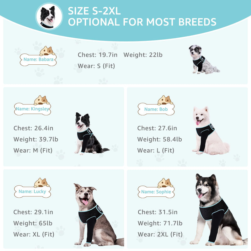 Recovery Sleeve for Dogs, Front Leg Protection After Surgery, Dog Leg Sleeve to Stop Licking, Bite and Keep Dry, Machine Washable Waterproof Abrasion Resistant Dog Recovery Sleeve (S) Small Single Leg - PawsPlanet Australia