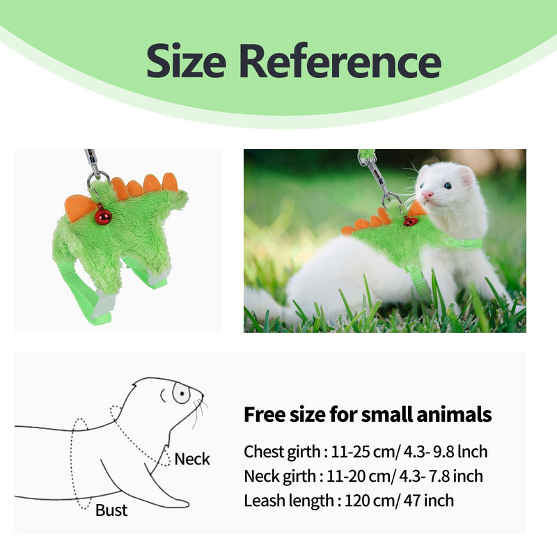 Ferret Harness, Ferret Leash, Ferrets Harness and Leash Set with Safe Bell, Ferrets Collar Small Animals Vest Harnes for Puppy, Teacup Dog and Other Small Pet (Pink) Pink - PawsPlanet Australia
