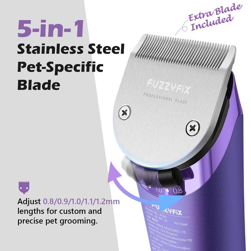 Dog Clippers Replacement 1mm Fine Blade Compatible with PC611VB,Detachable Pet Dog Grooming Clipper Stainless Steel Blade - PawsPlanet Australia