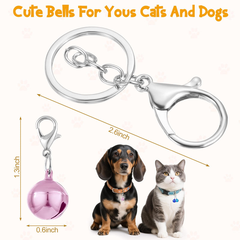 Cat Collar Bell Pet Bells for Cat Dog Collar, 9 Pack Small Dog Puppy Pet Bells for Collars with 1Pack Keychain - PawsPlanet Australia