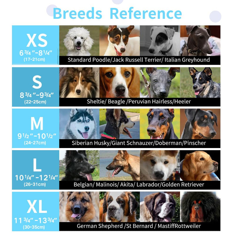 Dog Muzzle, Soft Mesh Covered Muzzles for Small, Medium, Large and X-Large Dogs, Muzzle with Adjustable Straps, Prevent Barking, Biting, and Accidental Ingestion (Black, X-Small) Black XS(Sount:6.75"-8.25") - PawsPlanet Australia