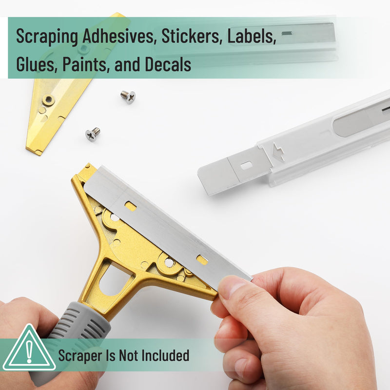 Bates- Replacement Scraper Blades with Dispenser, 4 Inch, 2 Pack, 10 pcs/pack, Carbon Steel Razor Blades, Floor Scrapper Blade, Replacement Razor Blades, Paint Scraper Blades, 4 Inch Scraper Blades - PawsPlanet Australia